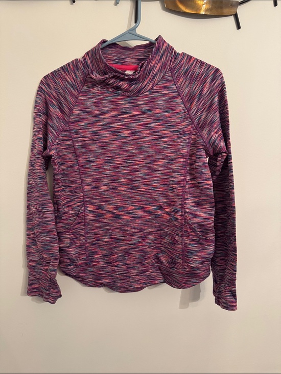 Athleta Other - Athleta Pink & Purple Space-Dye Mock Neck Pullover Box 006